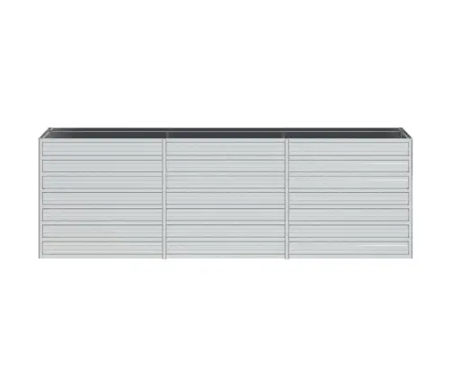 Augstā Puķu Kaste, 240X40X77 Cm, Cinkots Tērauds, Sudrabains Vidaxl