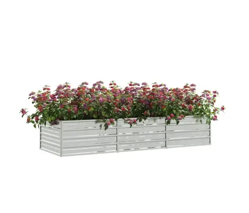 Peenrakast, 240 X 80 X 45 cm Tsingitud Teras, Hõbedane