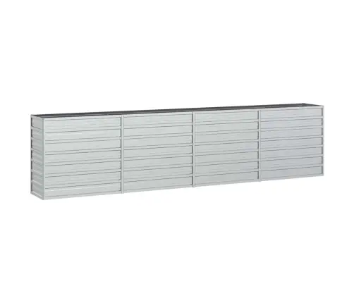 Augstā Puķu Kaste, 320X40X77 Cm, Cinkots Tērauds, Sudrabains Vidaxl