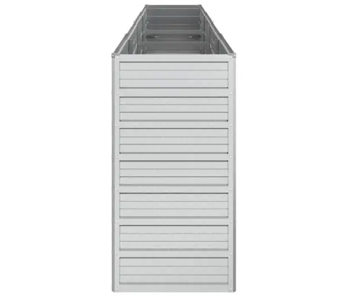 Augstā Puķu Kaste, 320X40X77 Cm, Cinkots Tērauds, Sudrabains Vidaxl