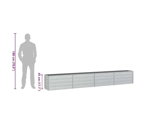 Aukštas Sodo Lovelis, Sidabrinis, 320X40X45cm Plienas