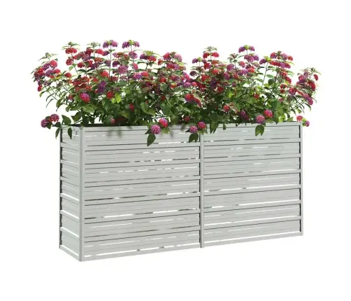 Aukštas Sodo Lovelis, Sidabrinis, 160X40X77cm Plienas