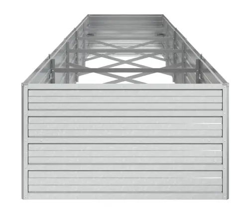 Peenrakast, 400 X 80 X 45 cm Tsingitud Teras, Hõbedane