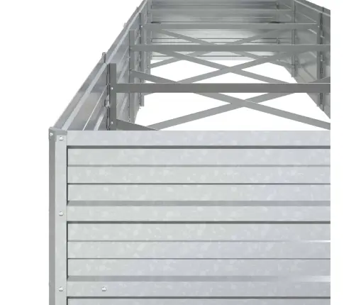 Peenrakast, 400 X 80 X 45 cm Tsingitud Teras, Hõbedane