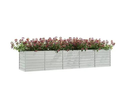 Peenrakast, 400 X 80 X 77 cm Tsingitud Teras, Hõbedane