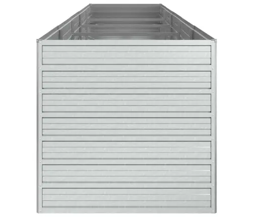 Peenrakast, 400 X 80 X 77 cm Tsingitud Teras, Hõbedane