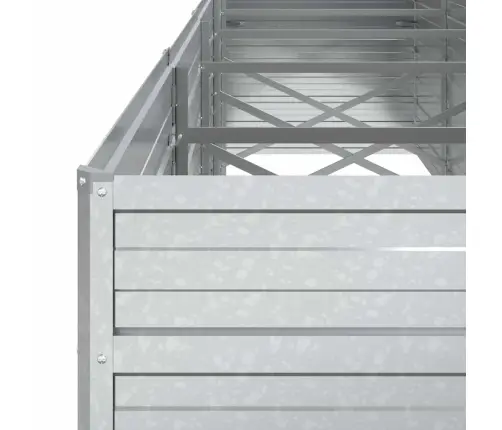 Peenrakast, 400 X 80 X 77 cm Tsingitud Teras, Hõbedane