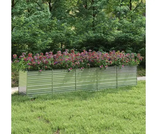 Peenrakast, 400 X 80 X 77 cm Tsingitud Teras, Hõbedane