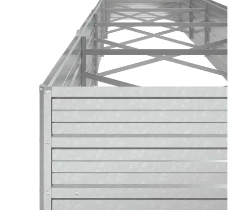 Augstā Puķu Kaste, 600X80X45 Cm, Cinkots Tērauds, Sudrabains Vidaxl