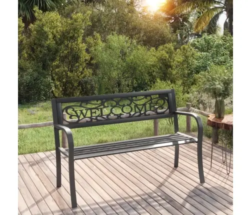 Dārza Sols, 125 Cm, Melns Tērauds Vidaxl