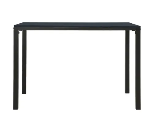 3-Daļīgs Dārza Mēbeļu Komplekts, Tērauds Un Wpc, Melns Vidaxl