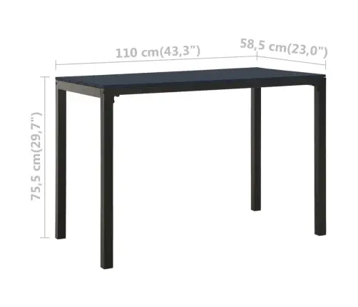 3-Daļīgs Dārza Mēbeļu Komplekts, Tērauds Un Wpc, Melns Vidaxl