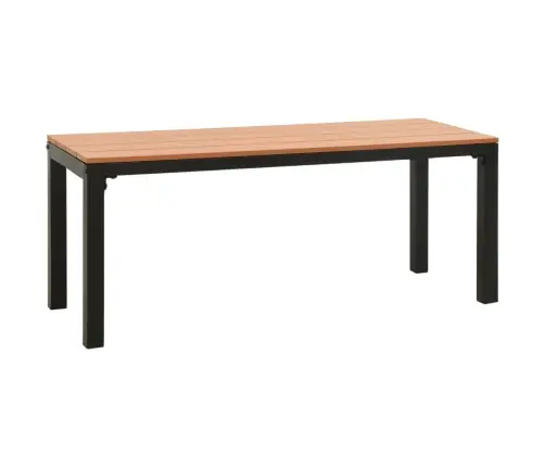 Dārza Sols, 110 Cm, Tērauds Un Wpc, Brūns, Melns Vidaxl