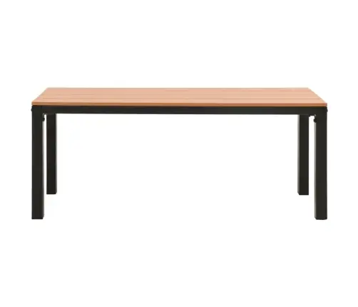 Dārza Sols, 110 Cm, Tērauds Un Wpc, Brūns, Melns Vidaxl