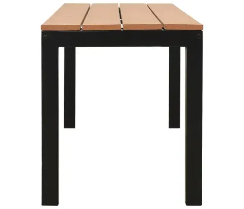 Dārza Sols, 110 Cm, Tērauds Un Wpc, Brūns, Melns Vidaxl