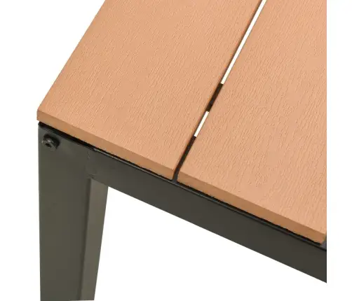 Dārza Sols, 110 Cm, Tērauds Un Wpc, Brūns, Melns Vidaxl