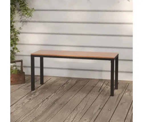 Dārza Sols, 110 Cm, Tērauds Un Wpc, Brūns, Melns Vidaxl