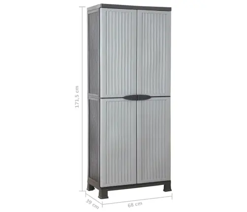 Skapītis, 68X39X171,5 Cm, Plastmasa Vidaxl