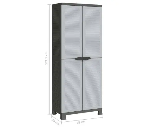 Skapītis, 68X39X171,5 Cm, Plastmasa Vidaxl
