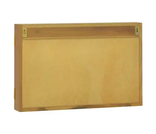 Skapītis Ar Spoguli, 60X10X40 Cm, Masīvs Tīkkoks Vidaxl