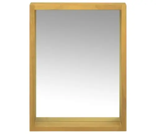 Skapītis Ar Spoguli, 30X10X40 Cm, Masīvs Tīkkoks Vidaxl