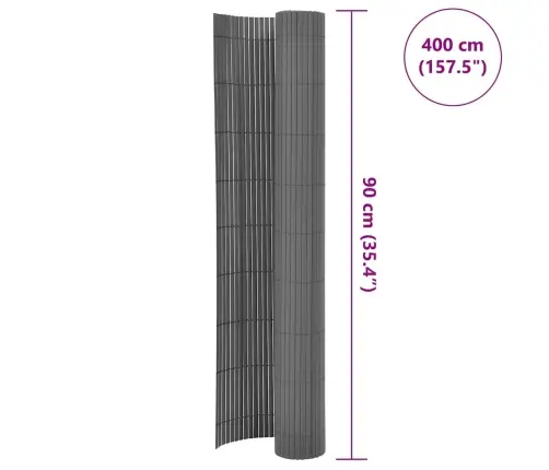 Dārza Žogs, Divpusējs, 90X400 Cm, Pelēks Vidaxl Dārza Žogs, Divpusējs, 90X400 Cm, Pelēks Vidaxl