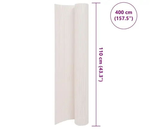 Dārza Žogs, Divpusējs, 110X400 Cm, Balts Vidaxl