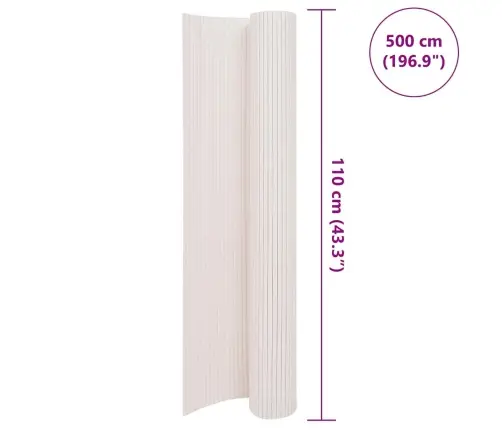 Dārza Žogs, Divpusējs, 110X500 Cm, Balts Vidaxl