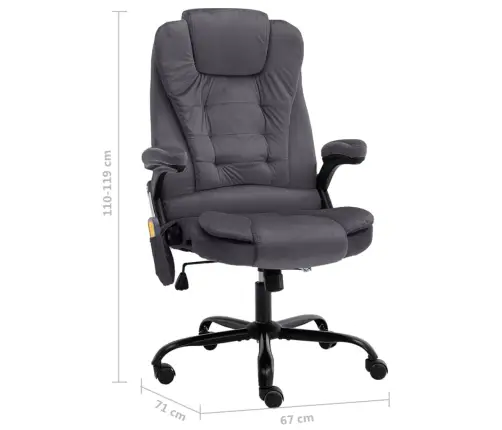 Massaažiga Kontoritool, Tumehall, Samet