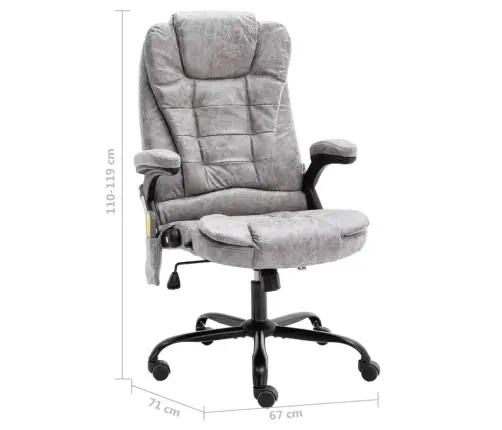 Massaažiga Kontoritool, Helehall, Kunstseemisnahk