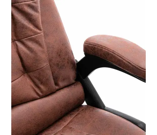 Masažinė Biuro Kėdė, Šviesiai Rudos Spalvos, Dirbtinė Oda