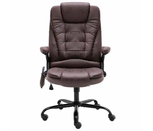 Masažinė Biuro Kėdė, Tamsiai Rudos Spalvos, Dirbtinė Oda