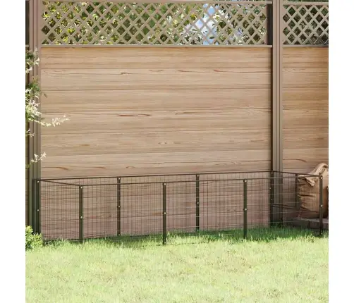 Suņu Voljērs, Melns, 3 M², Tērauds Vidaxl