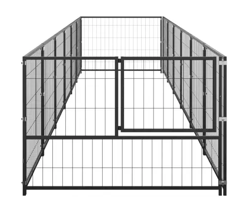 Voljeras Šunims, Juodos Spalvos, 6M², Plienas
