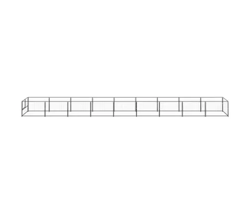 Suņu Voljērs, Melns, 9 M², Tērauds Vidaxl