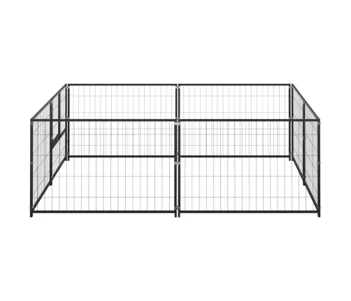 Voljeras Šunims, Juodos Spalvos, 4M², Plienas