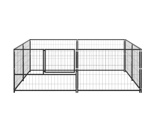 Voljeras Šunims, Juodos Spalvos, 4M², Plienas