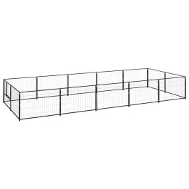 Voljeras Šunims, Juodos Spalvos, 10M², Plienas