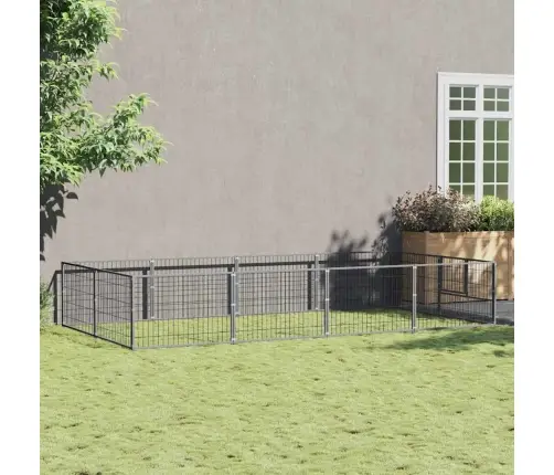 Voljeras Šunims, Sidabrinės Spalvos, 8M², Plienas