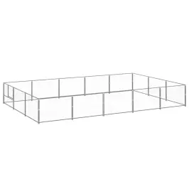 Suņu Voljērs, Sudraba Krāsa, 15 M², Tērauds Vidaxl