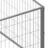 Suņu Voljērs, Sudraba Krāsa, 15 M², Tērauds Vidaxl