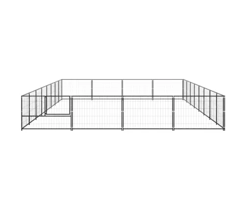 Suņu Voljērs, Melns, 32 M², Tērauds Vidaxl