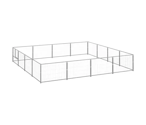 Suņu Voljērs, Sudraba Krāsa, 16 M², Tērauds Vidaxl