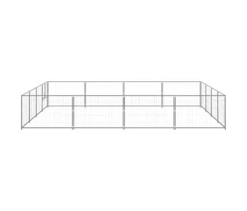 Suņu Voljērs, Sudraba Krāsa, 16 M², Tērauds Vidaxl