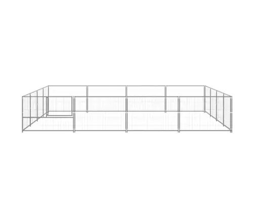 Suņu Voljērs, Sudraba Krāsa, 16 M², Tērauds Vidaxl