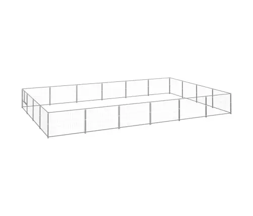 Suņu Voljērs, Sudraba Krāsa, 24 M², Tērauds Vidaxl