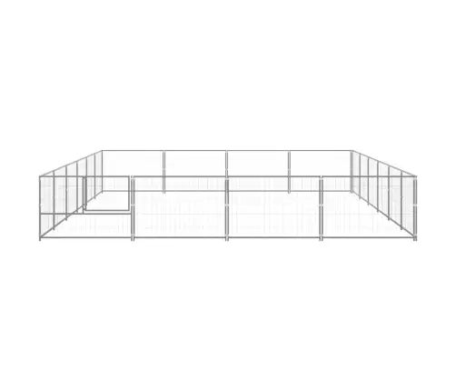 Suņu Voljērs, Sudraba Krāsa, 24 M², Tērauds Vidaxl