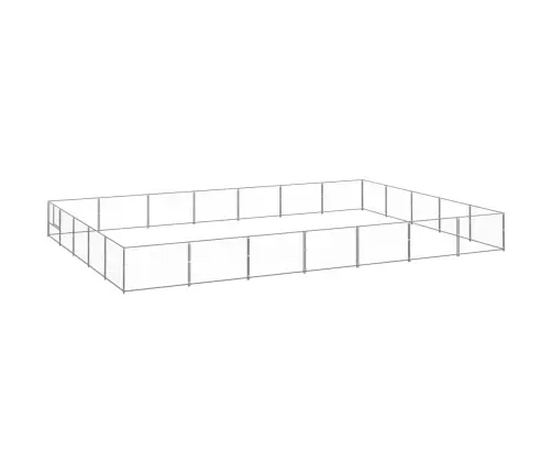 Suņu Voljērs, Sudraba Krāsa, 35 M², Tērauds Vidaxl