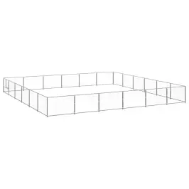Suņu Voljērs, Sudraba Krāsa, 36 M², Tērauds Vidaxl