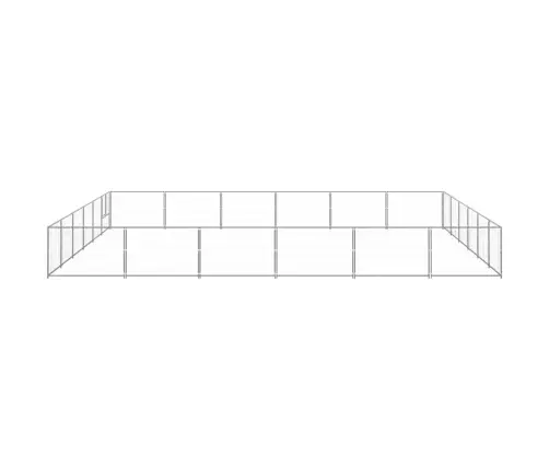 Suņu Voljērs, Sudraba Krāsa, 36 M², Tērauds Vidaxl